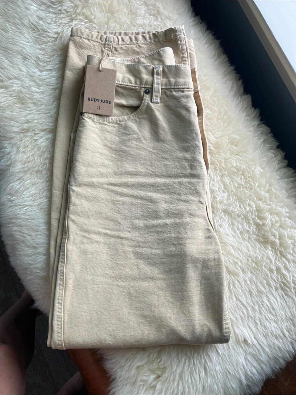 Rudy Jude Wide-Leg Pants in Beige